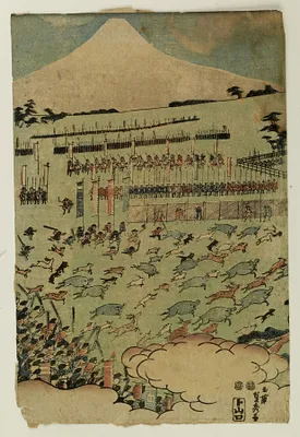 Fuji no susonomaki kari no zu