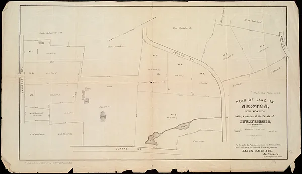 Plan of land in Newton, 6th ward