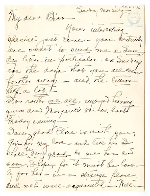 Letter from Madge Gates Wallace to Bess W. Truman