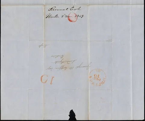 Samuel Cook to George Coffin, 8 December 1849