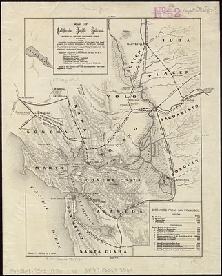 Map of California Pacific Railroad