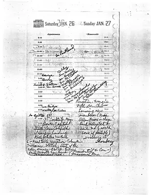 Lyndon Johnson's 1957 Desk Diary, beginning 1/26/1957