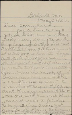 Letter from Ethel Smith to Lola R. Andrews
