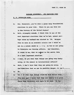 Interview with Eleanor Roosevelt
