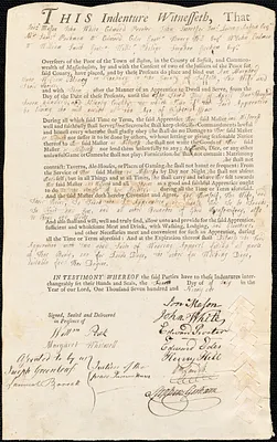 Ann Murphey indentured to apprentice with William Blaney of Roxbury, 1791