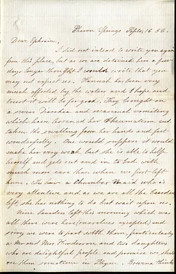 Mary Spooner to Ephraim Spooner Sept. 16 1856