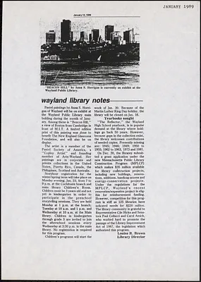 Wayland Library scrapbooks, volume 6, 1989-1990