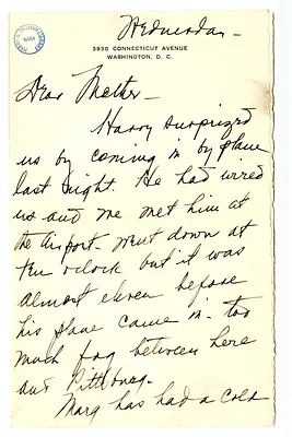 Letter from Bess W. Truman to Madge Gates Wallace