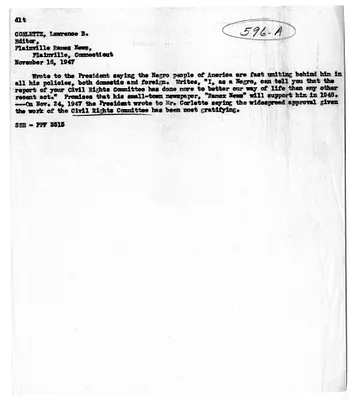 Cross Reference Memorandum