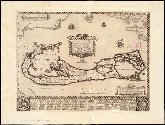 Mappa æstivarum insularum alias Bermudas dictarum ad ostia Mexicani ... accurate descr