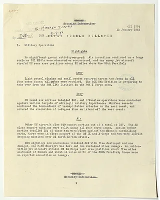 Memorandum, Daily Korean Bulletin