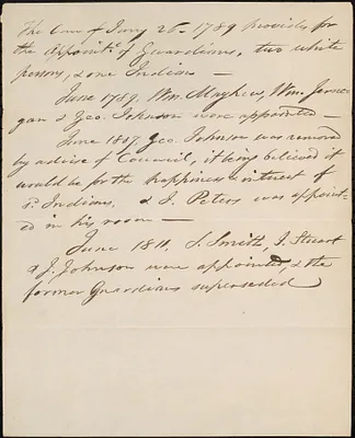 Chappaquiddick and Christiantown - Council Appointments, 1789-1811