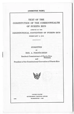Report of the House of Representatives, Text of the Constitution of the Commonwealth of Puerto Rico