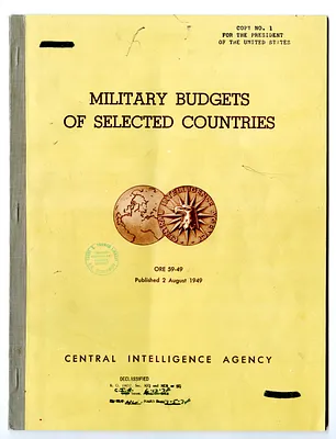 Central Intelligence Agency, Office of Reports and Estimates Report Number 59-49, Military Budges of Selected Countries