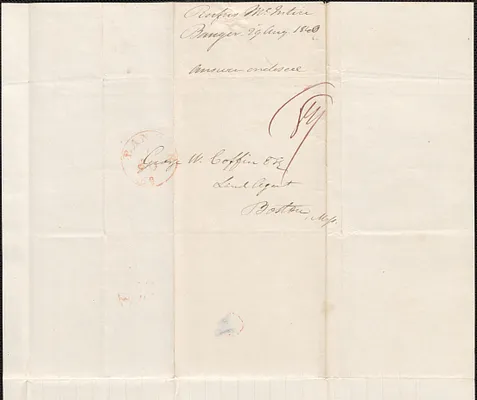 Rufus McIntire to George Coffin, 29 August 1840