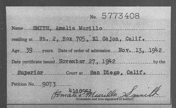 Smith, Amalia Murillo - 1942