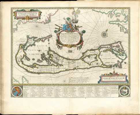 Mappa aestivarum insularum, alias Barmudas dictarum, ad ostia Mexicani aestuarij jacentium in latitudine graduum 32 minutorum 25
