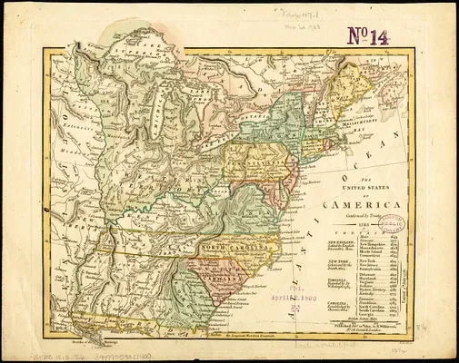 The United States of America confirmed by treaty 1783
