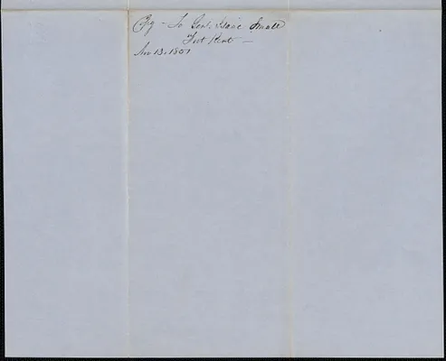 Copy of a letter from Samuel Warner to Isaac Small, 13 November 1851