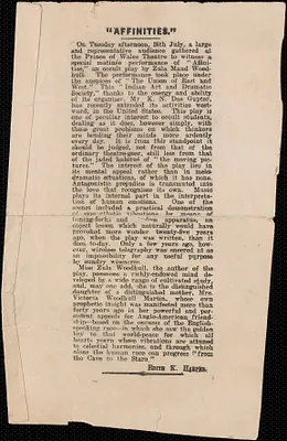 Edith K. Harper, "Affinities." [London, approximately 1898?]