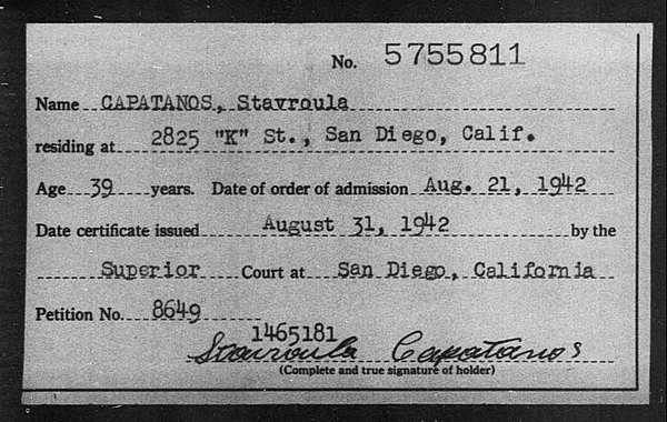 Capatanos, Stavroula - 1942