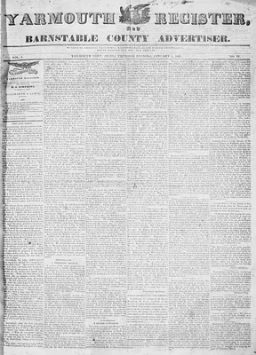 Yarmouth Register, and Barnstable County Advertiser