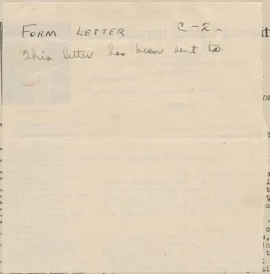 Sacco-Vanzetti Defense Committee typed letter (circular), Boston, Mass., December 5, 1923