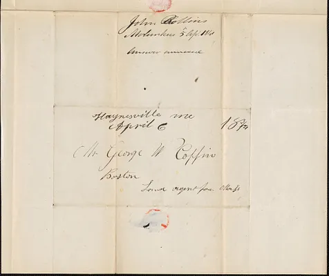John Rollins to George Coffin, 5 April 1841