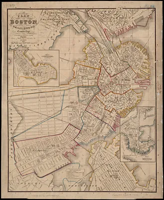 Plan of Boston comprising a part of Charlestown and Cambridge