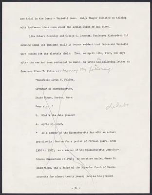 Herbert Brutus Ehrmann Papers, 1906-1970. Sacco-Vanzetti. Part II, Chapter 28: Judge with a Mission. Box 6, Folder 20, Harvard Law School Library, Historical & Special Collections