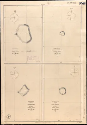 Hereheretue or St. Pablo, Paumotu Group ; Nukutipipi or Margaret Island, Paumotu Group ; Anu-Anuraro, Heretua or Archangel of Quiros, Paumotu Group ; Anu-Anurunga, Teku or Four Crowns of Quiros, Paumotu Group