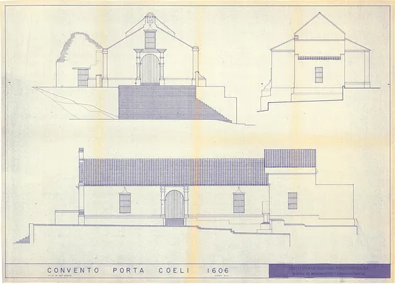 Front and Side Elevation - Convento Porta Coeli 1606, Villa de San German, Puerto Rico