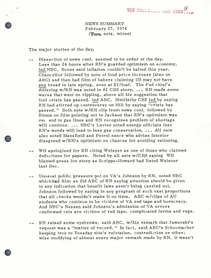 News Summaries - February 1974 [14 of 16]