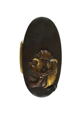 Kashira with Seated Figure