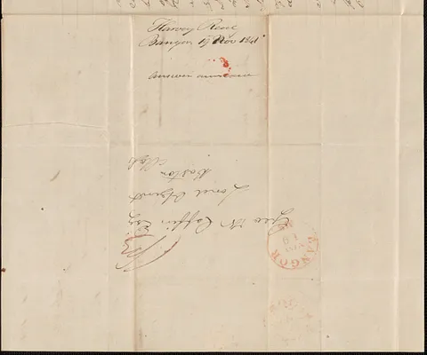 Harvey Reed to George Coffin, 19 November 1841