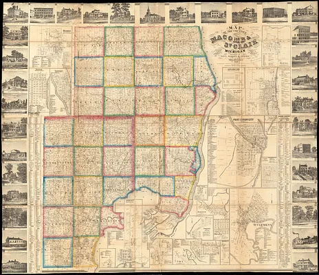 Map of the counties of Macomb & St. Clair, Michigan