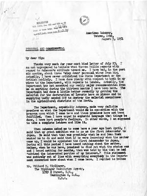 Letter from Henry F. Grady to Willard Kiplinger