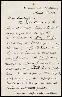 Letter from Samuel May, Boston, to Charles Calistus Burleigh, March 11th, 1859