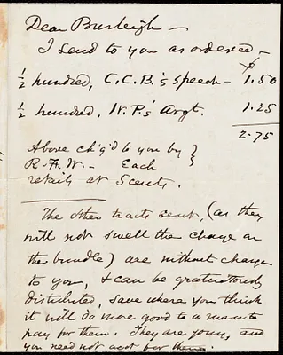 Letter from Samuel May, [Boston], to Charles Calistus Burleigh, March 9, [18??]