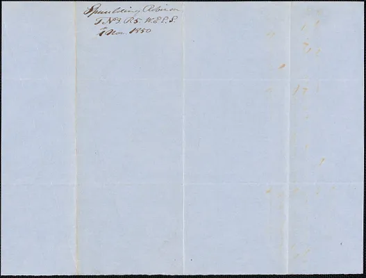 Spaulding Robinson to George Coffin, 1 November 1850