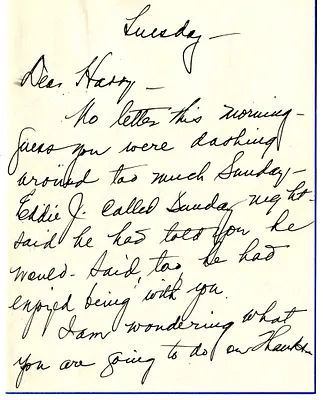Letter from Bess W. Truman to Harry S. Truman
