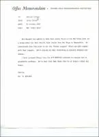 Correspondence: Office memorandum from Catherine O. Scheer (WHOI - Research Assistant Deep Submergence Laboratory) to Shelley Lauzon.