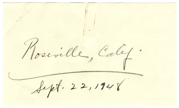Press Release, Speech of President Harry S. Truman, Roseville, California