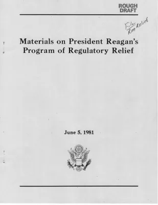 Regulatory Reform Issue [1981] (1)