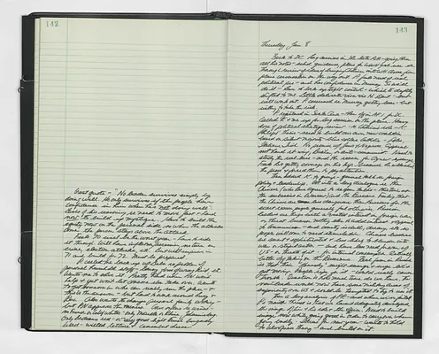 Handwritten journal entry for January 8, 1970