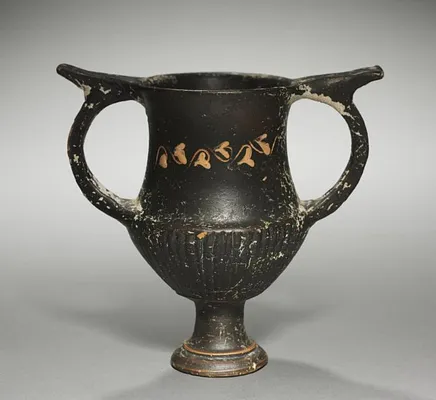 Black-Gloss Kantharos (Drinking Cup)