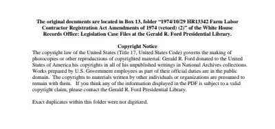 1974/10/29 HR13342 Farm Labor Contractor Registration Act Amendments of 1974 (vetoed) (2)