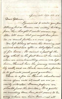 Mary Spooner to Ephraim Spooner Sept. 22 1856
