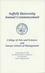 2002 Suffolk University commencement program, College of Arts & Sciences and Sawyer Business School