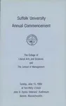1982 Suffolk University commencement program, College of Arts & Sciences and Sawyer Business School